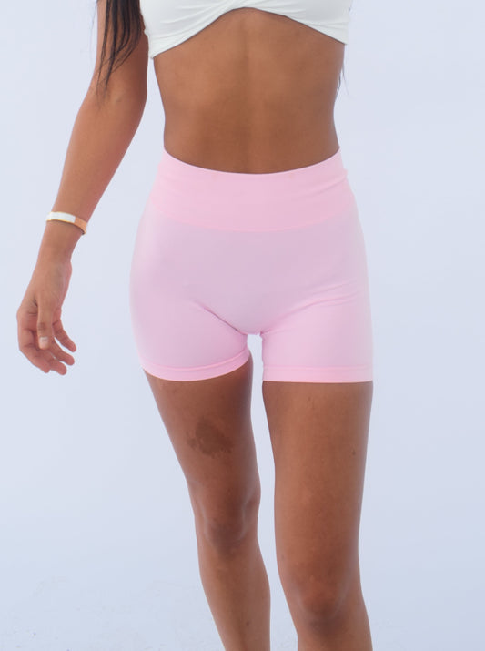 Essential scrunch shorts - Cotton Candy