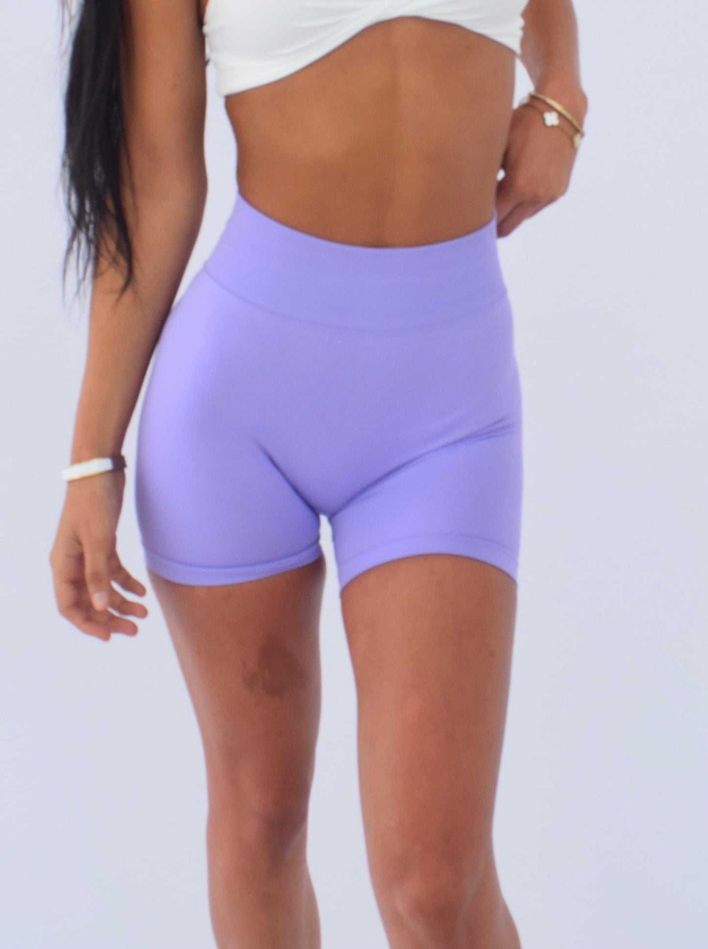 Essential scrunch shorts - Violet