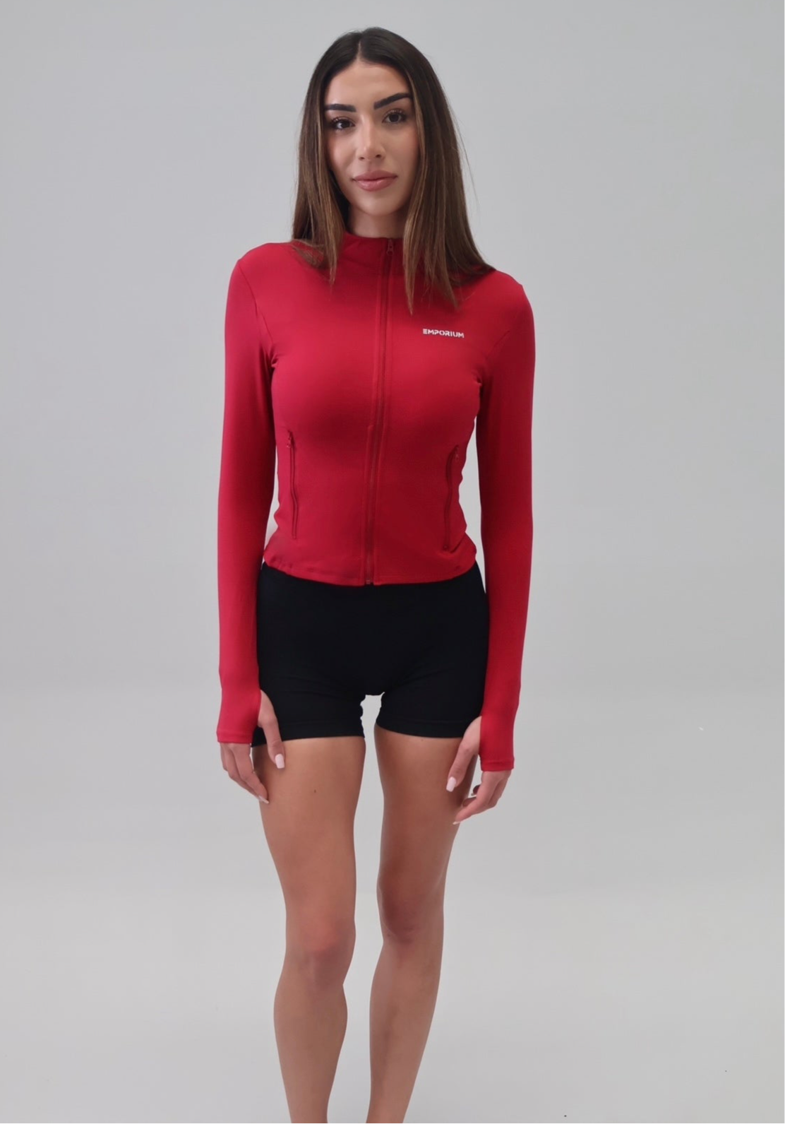 Luxe Zip Jacket - Red