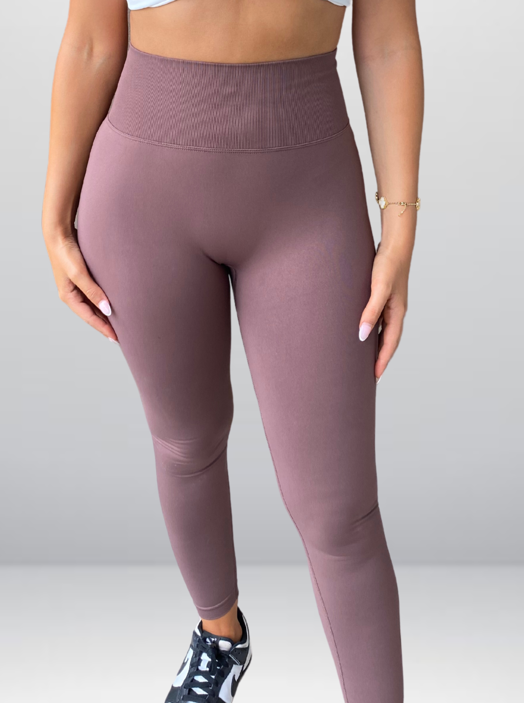 Essential scrunch leggings - Plum