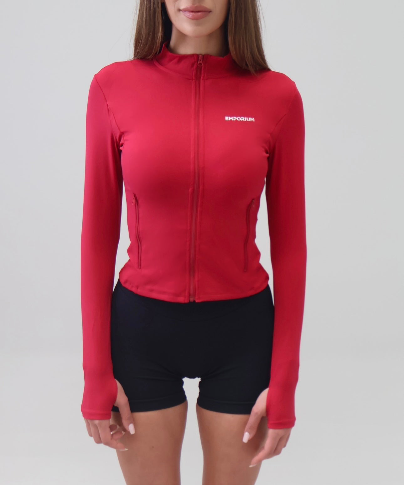 Luxe Zip Jacket - Red
