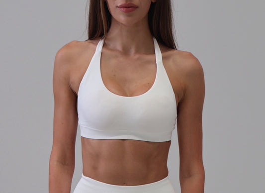Contour Bra - Snow (Black logo)